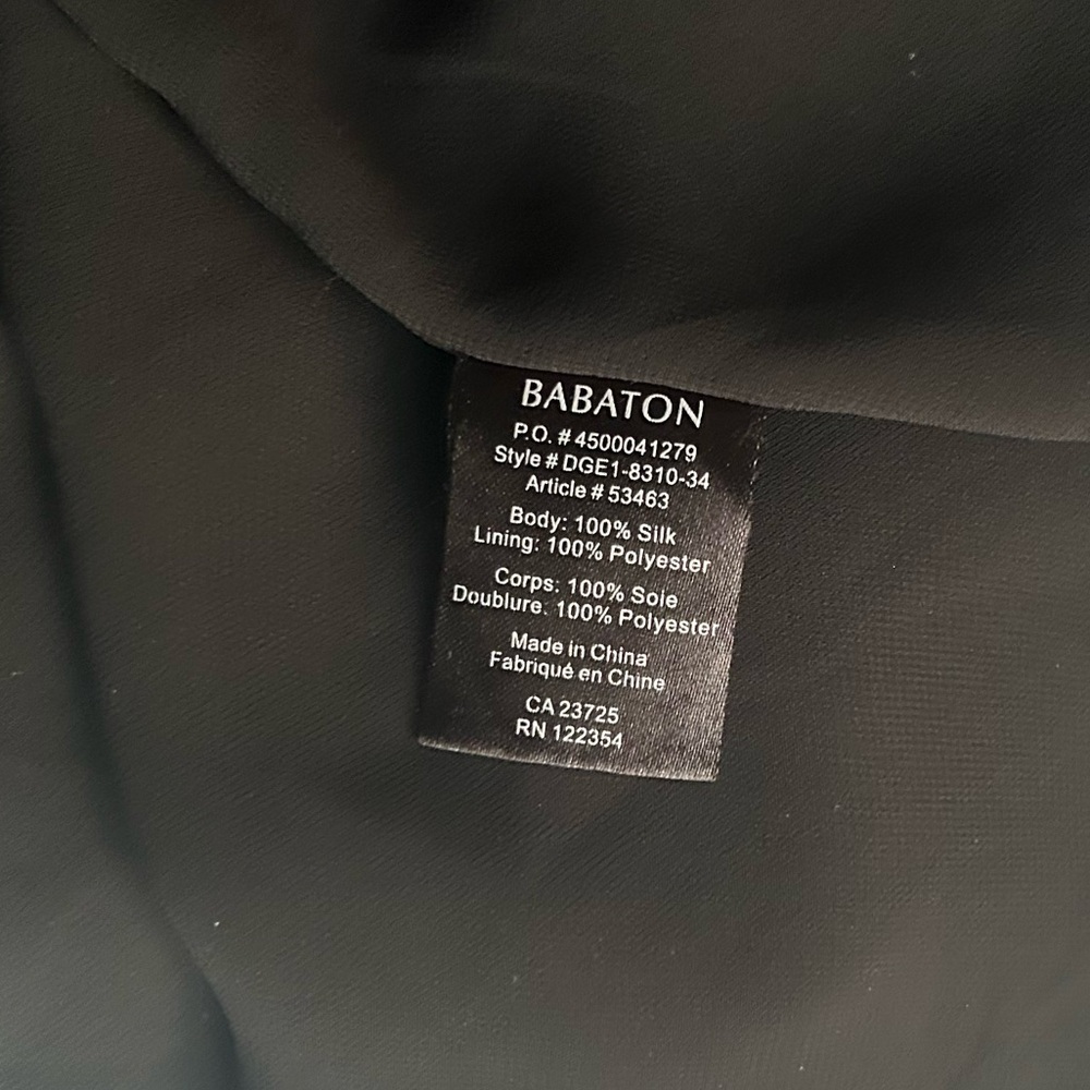 Aritzia 100% SILK - Babaton Cuthbert Dress BUTTERY soft XS Black - Picture 9 of 10